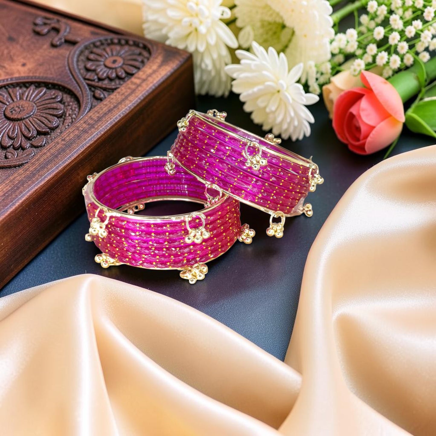 Raindrop with Kashmiri Ghungroo Bangles