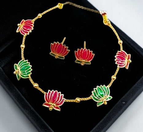 Lotus Necklace Set