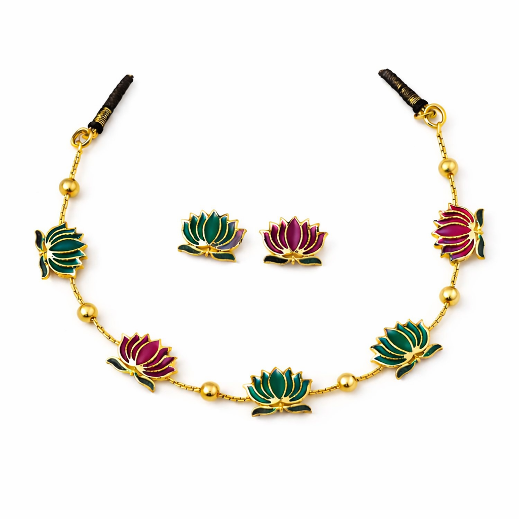 Lotus Necklace Set