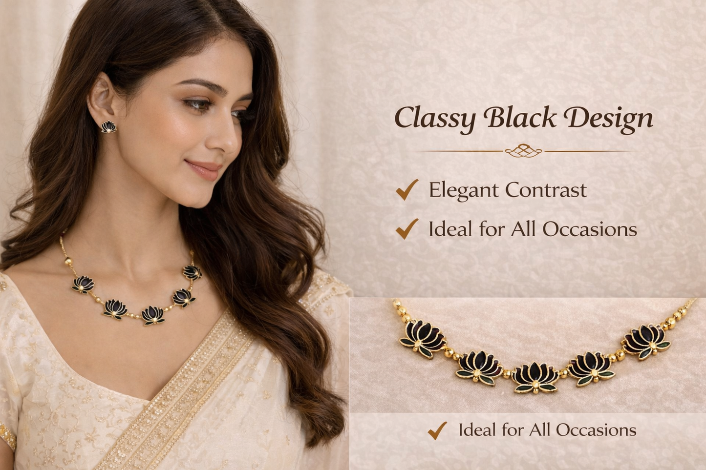 Lotus Necklace Set
