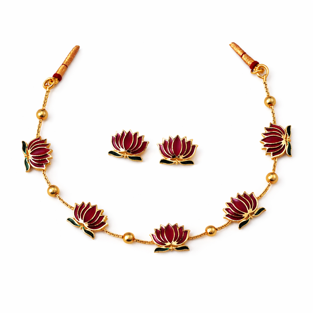Lotus Necklace Set