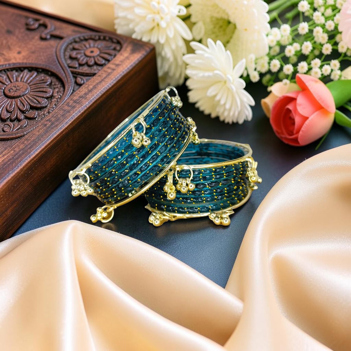 Raindrop with Kashmiri Ghungroo Bangles