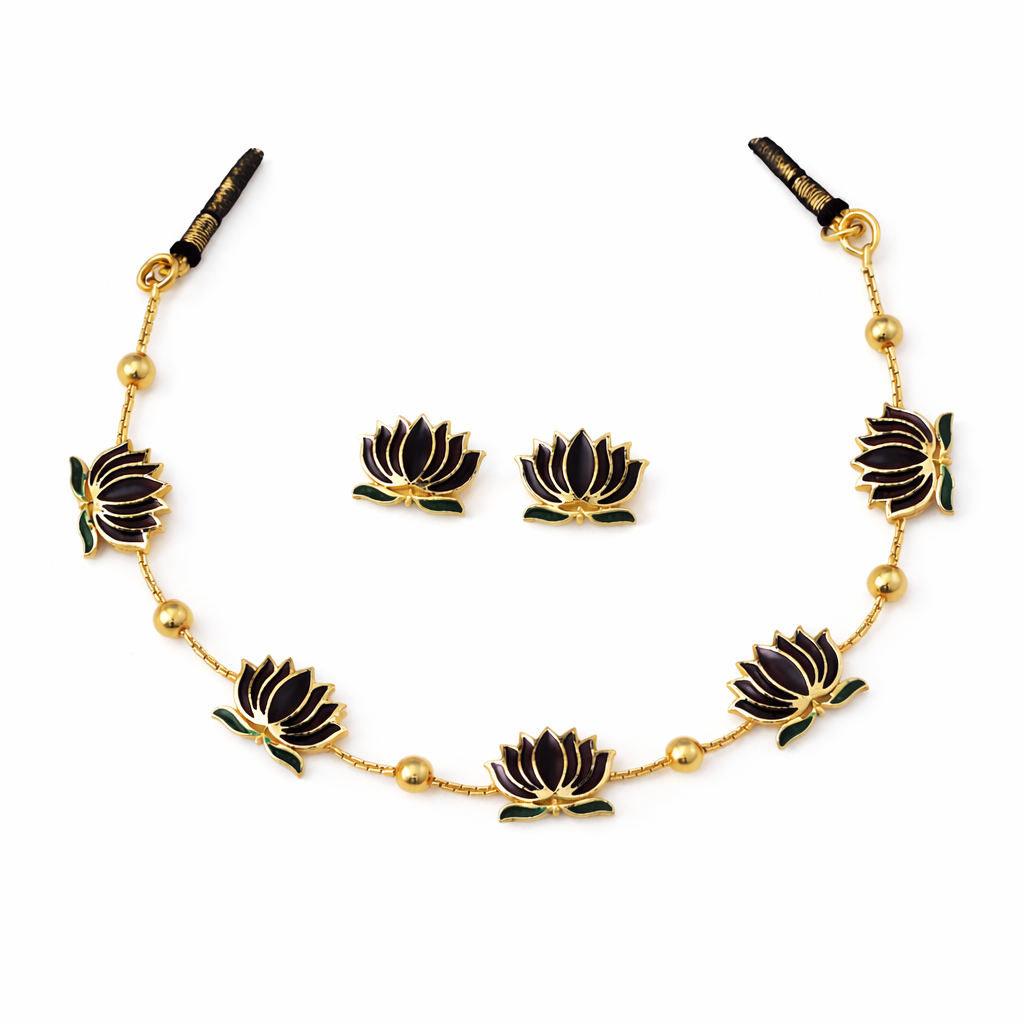 Lotus Necklace Set