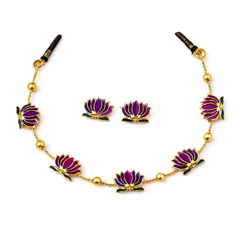Lotus Necklace Set