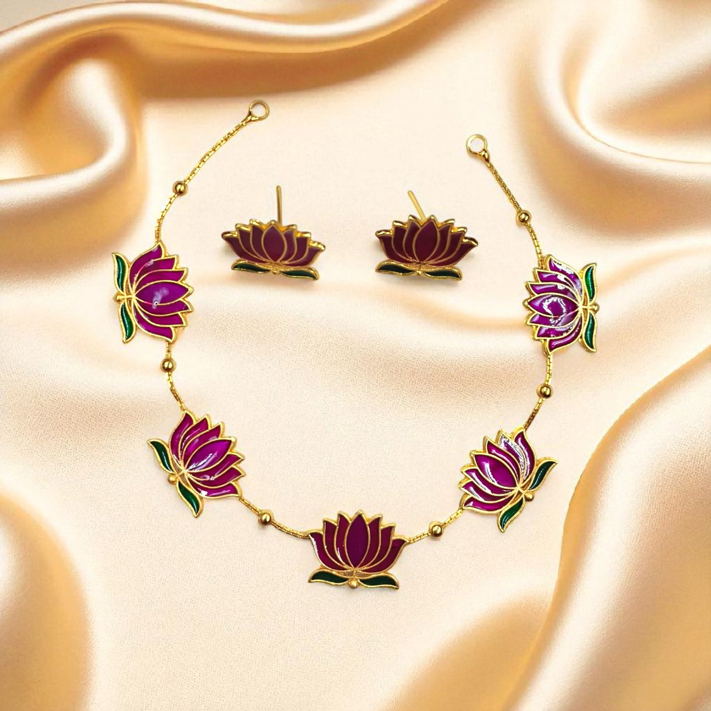 Lotus Necklace Set