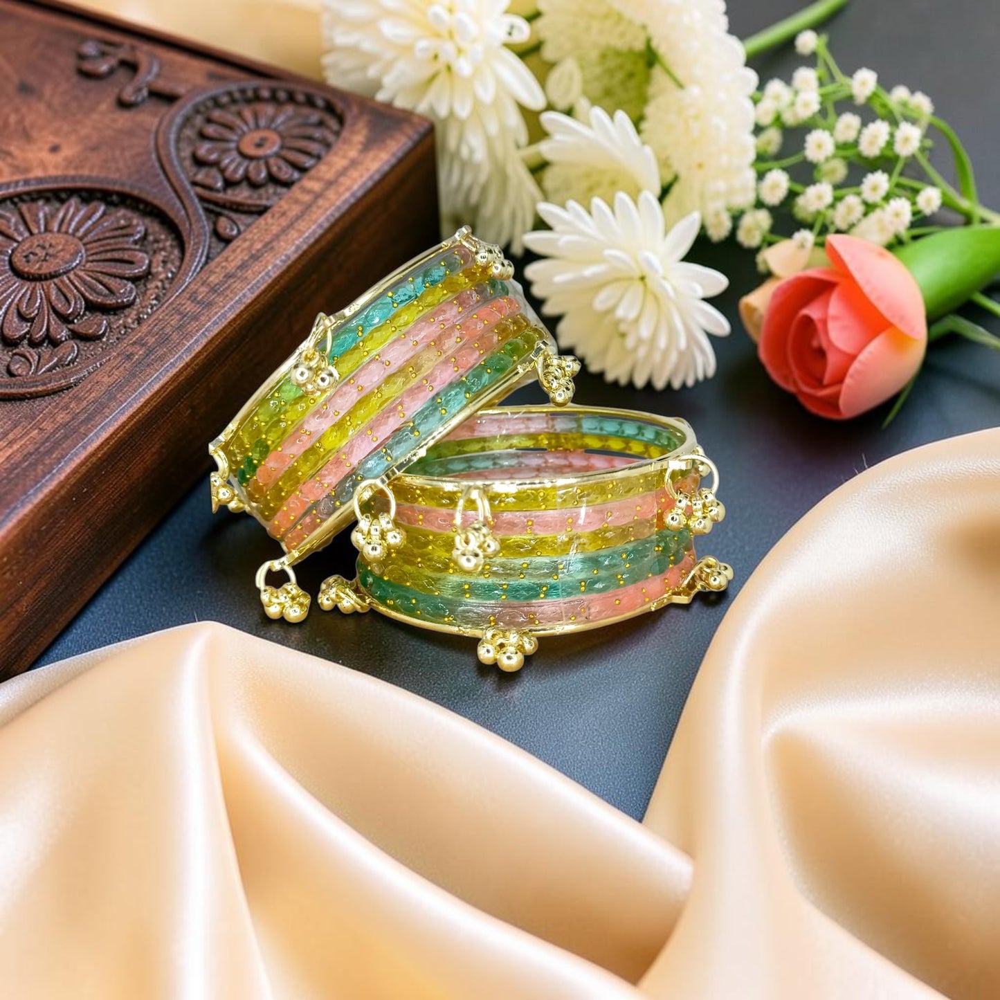 Raindrop with Kashmiri Ghungroo Bangles