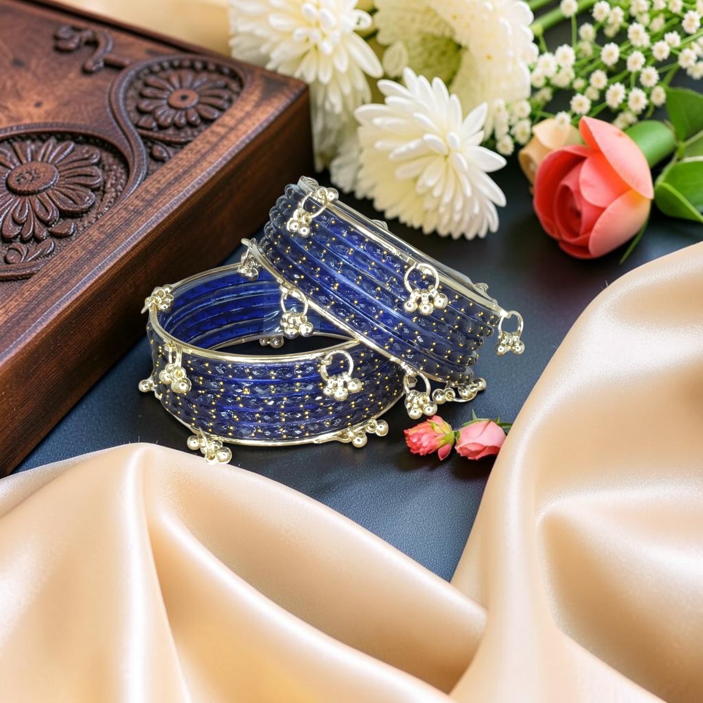 Raindrop with Kashmiri Ghungroo Bangles