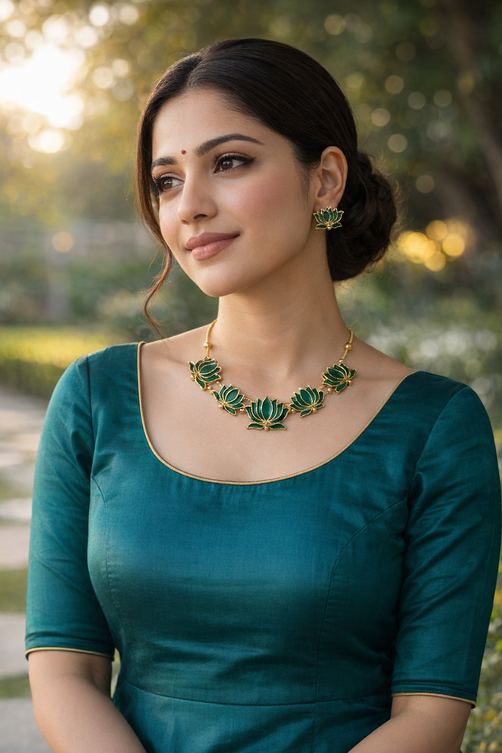 Lotus Necklace Set