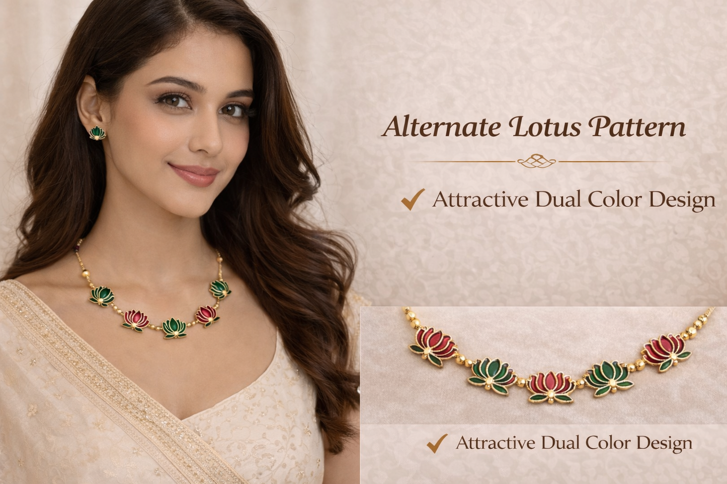 Lotus Necklace Set