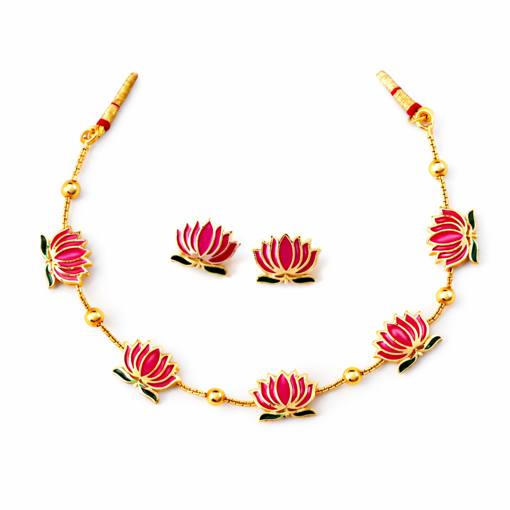 Lotus Necklace Set