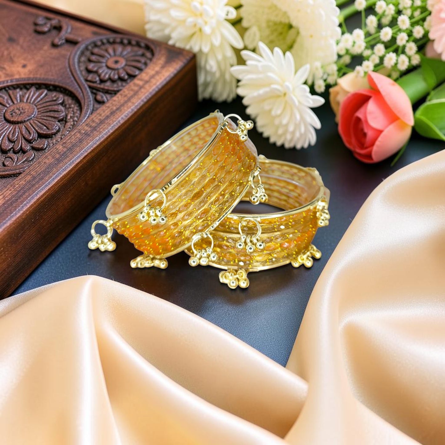 Raindrop with Kashmiri Ghungroo Bangles