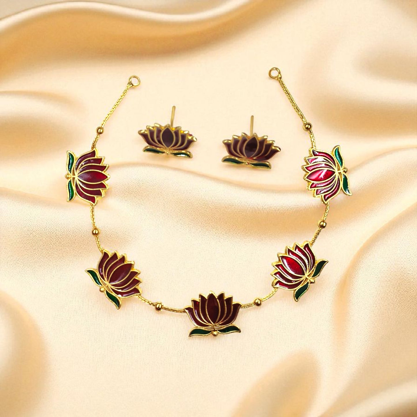 Lotus Necklace Set