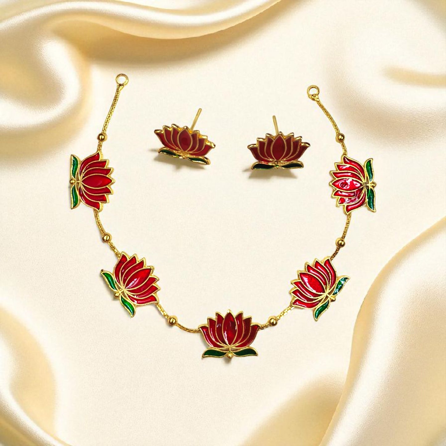 Lotus Necklace Set