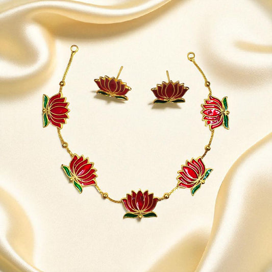 Lotus Necklace Set