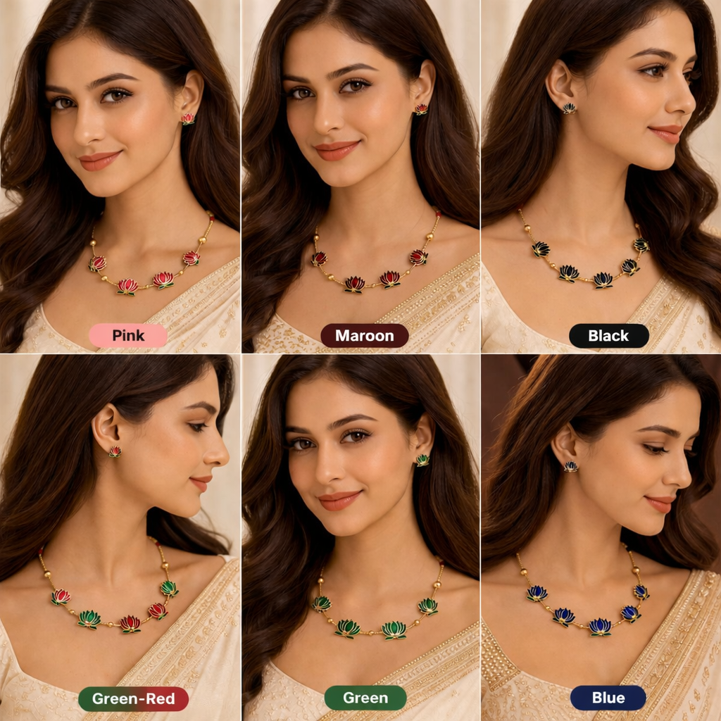 Lotus Necklace Set